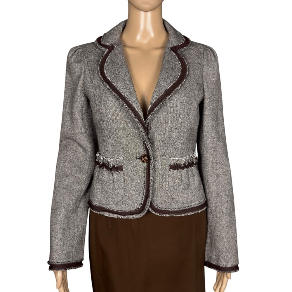 Guess Jeans Tweed Wool Blend Blazer Size S